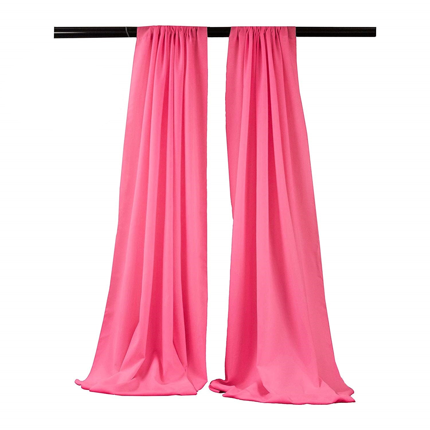 5 Feet Wide x 7 Feet High, Polyester Poplin Backdrop Drape Curtain Panel, Room Divider, 1 Pair - New Creations Fabric & Foam Inc