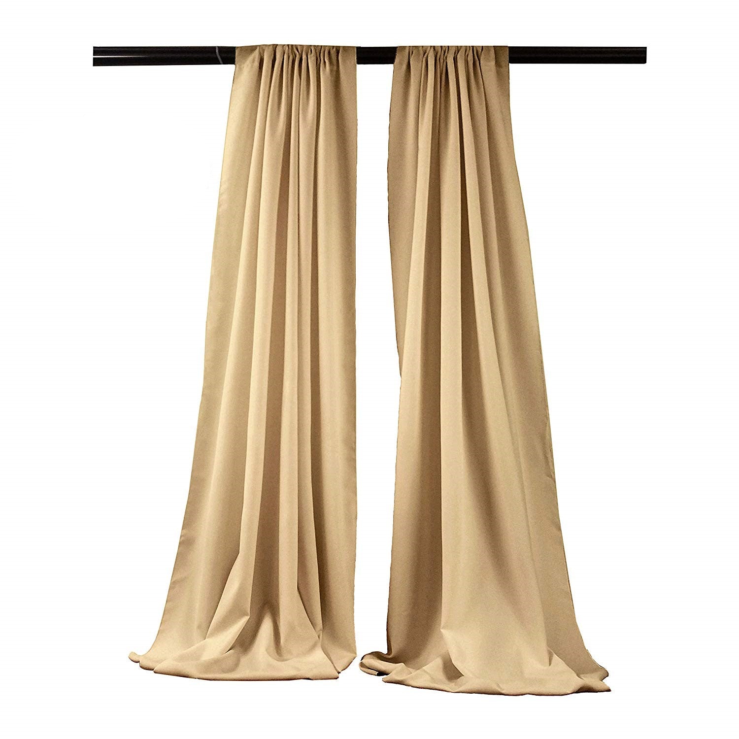 5 Feet Wide x 7 Feet High, Polyester Poplin Backdrop Drape Curtain Panel, Room Divider, 1 Pair - New Creations Fabric & Foam Inc
