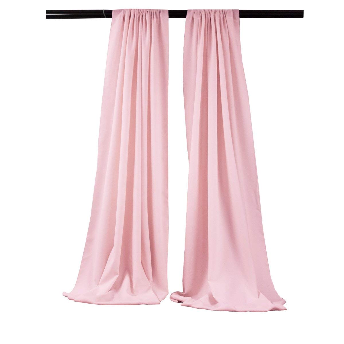 5 Feet Wide x 7 Feet High, Polyester Poplin Backdrop Drape Curtain Panel, Room Divider, 1 Pair - New Creations Fabric & Foam Inc
