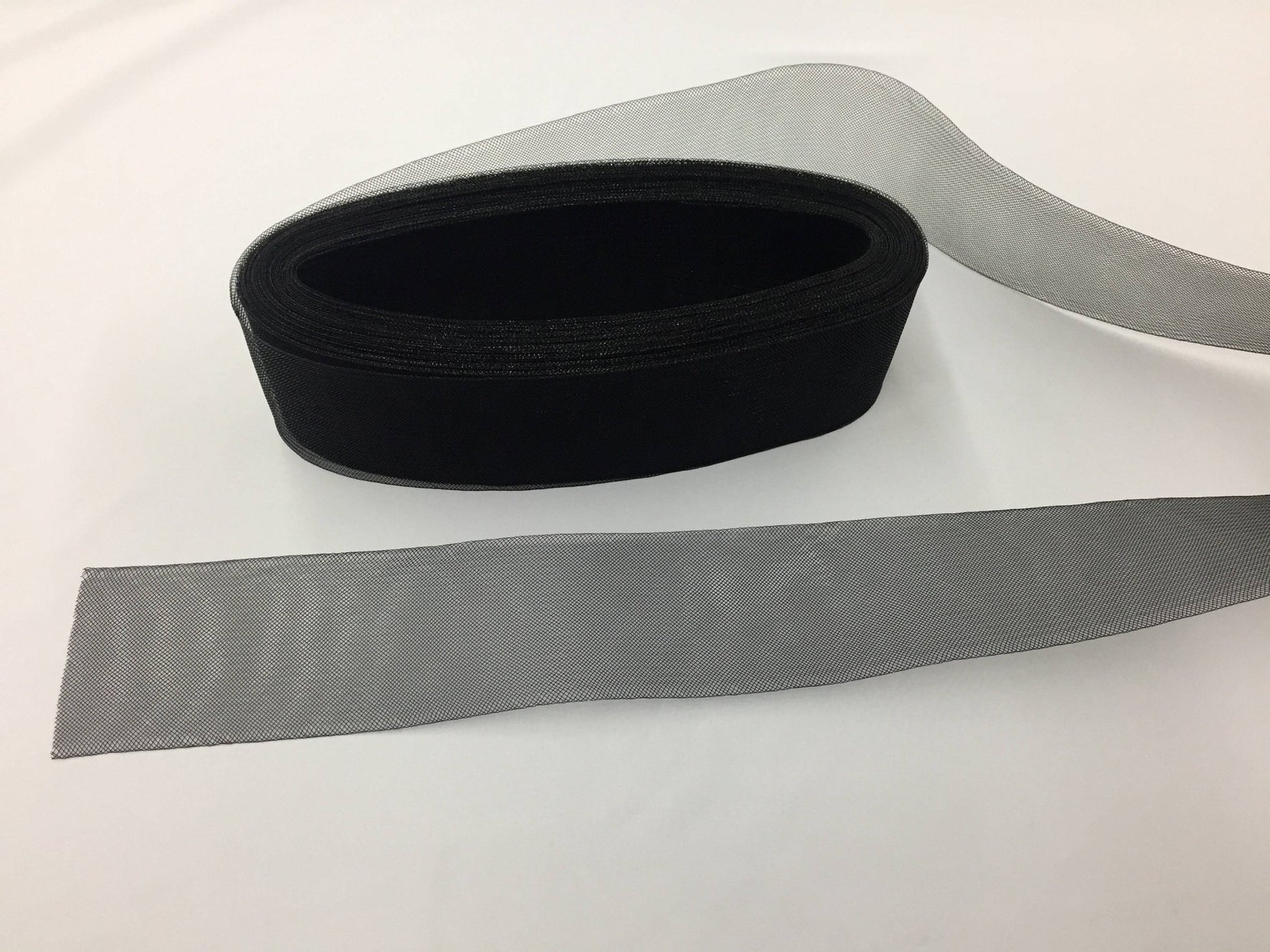 5 yards - 4 inches black crinoline horsehair braid trim - wedding - bridal - decorations. - New Creations Fabric & Foam Inc