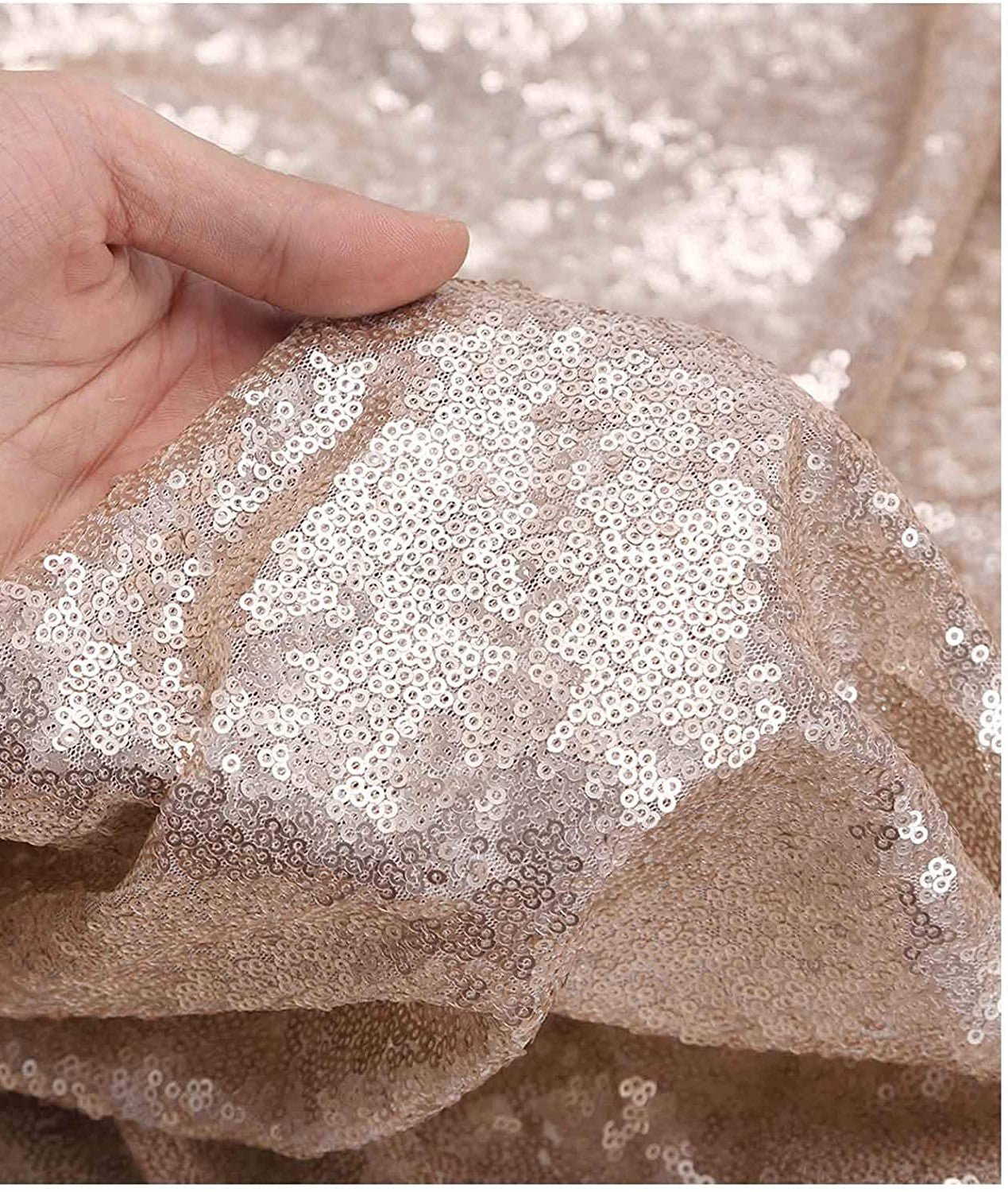 50" Wide Mini Glitz Disc Sequins Fabric By The Yard - New Creations Fabric & Foam Inc
