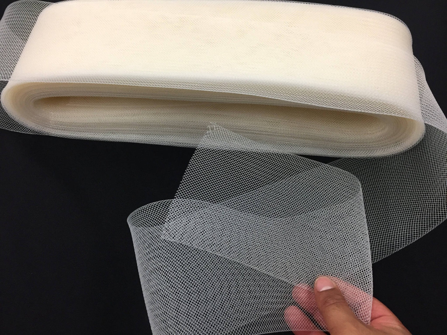 50 yards - 4 Inches Ivory Crinoline Horsehair Braid Trim - wedding - bridal - decorations. - New Creations Fabric & Foam Inc