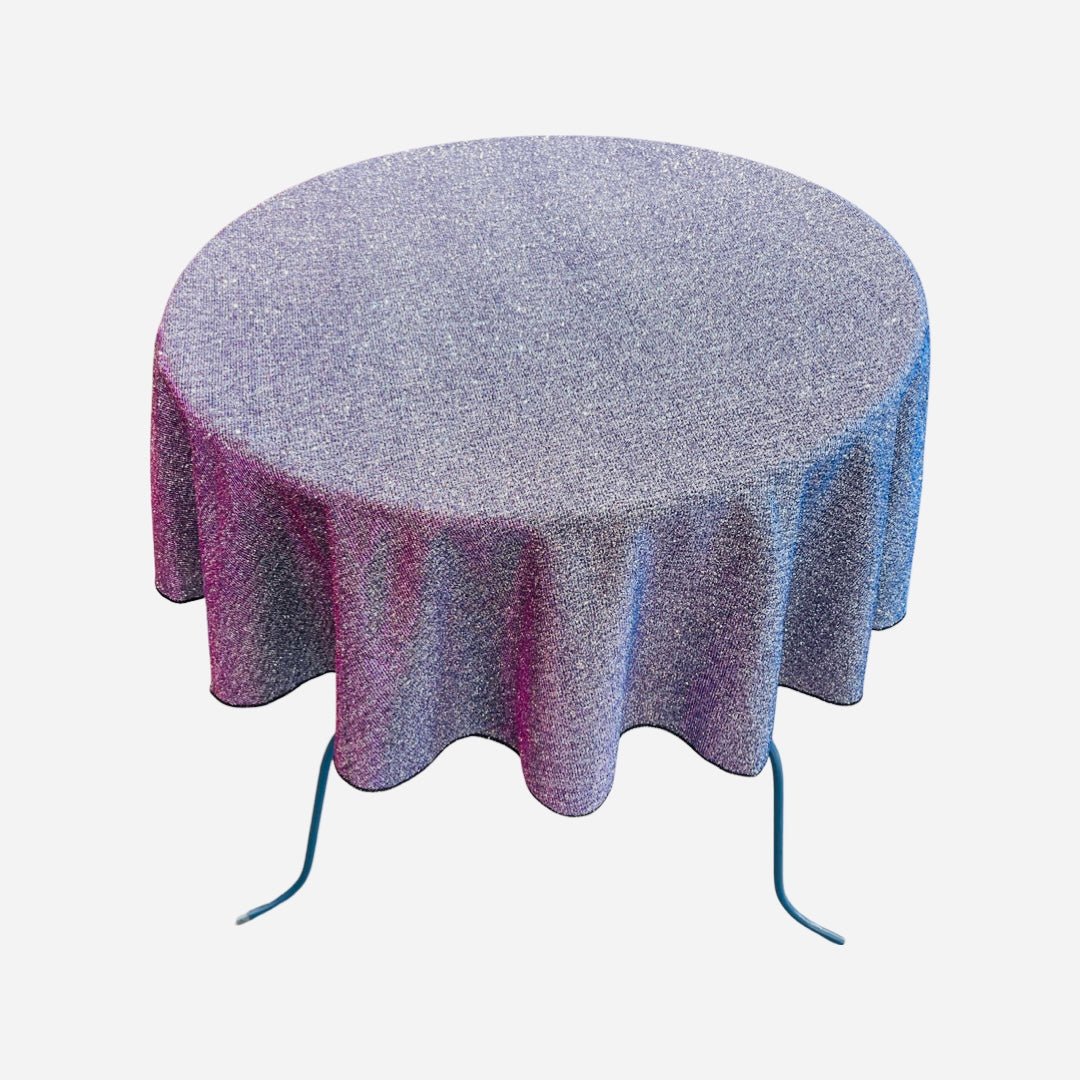 54" ROUND FULL COVERED GLITTER SHIMMER TABLECLOTH - New Creations Fabric & Foam Inc