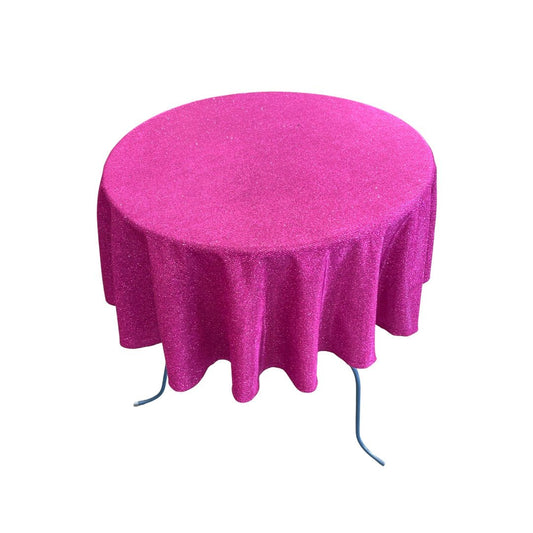 54" ROUND FULL COVERED GLITTER SHIMMER TABLECLOTH - New Creations Fabric & Foam Inc