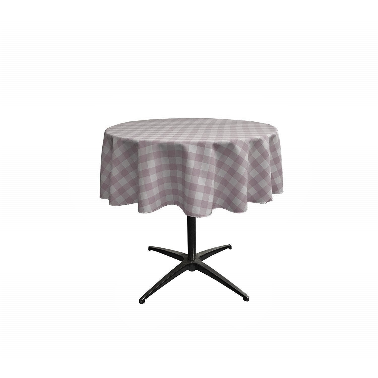 54" ROUND TABLECLOTH POLYESTER CHECKERED - New Creations Fabric & Foam Inc