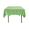 54" x 54" Square Tablecloth for 42" Square Small Coffee Table with 6" Drop, Polyester Checkered Gingham Plaid Table Overlay - New Creations Fabric & Foam Inc