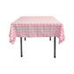 54" x 54" Square Tablecloth for 42" Square Small Coffee Table with 6" Drop, Polyester Checkered Gingham Plaid Table Overlay - New Creations Fabric & Foam Inc