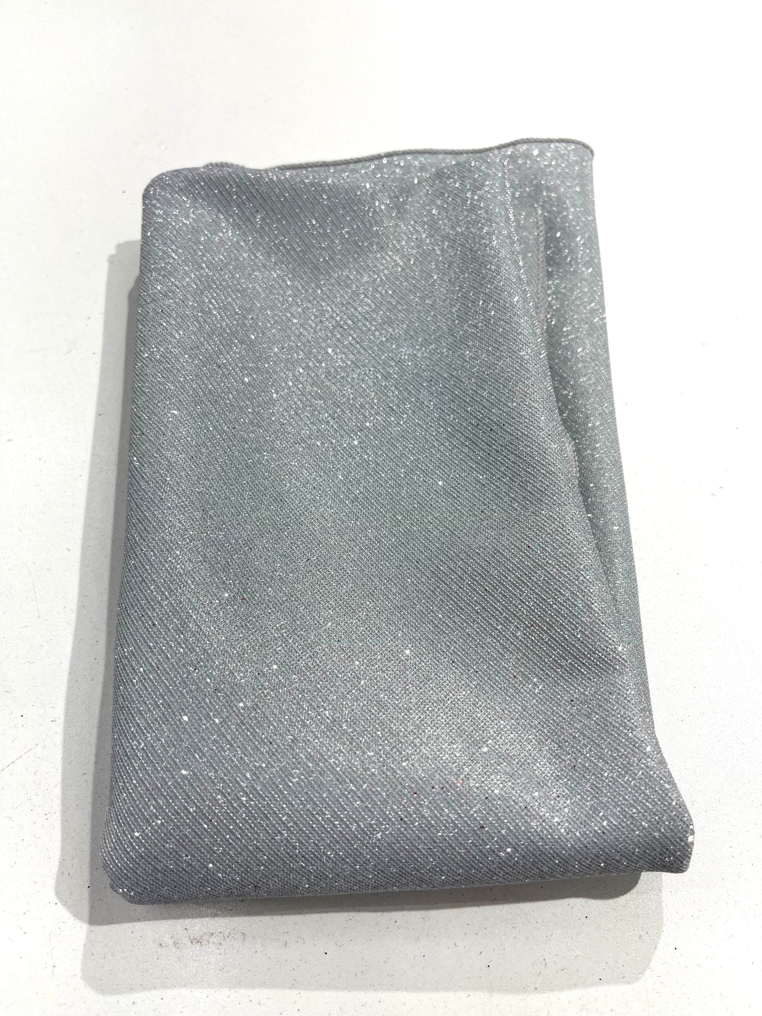 58" ROUND FULL COVERED GLITTER SHIMMER TABLECLOTH - New Creations Fabric & Foam Inc