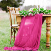 58" Wide Extra Long, Chiffon Wedding Table Runner - New Creations Fabric & Foam Inc