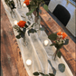 58" Wide Extra Long, Chiffon Wedding Table Runner - New Creations Fabric & Foam Inc