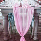 58" Wide Extra Long, Chiffon Wedding Table Runner - New Creations Fabric & Foam Inc