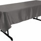 58" x 102" Rectangular Polyester Bridal Satin Table Tablecloth - New Creations Fabric & Foam Inc