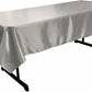 58" x 102" Rectangular Polyester Bridal Satin Table Tablecloth - New Creations Fabric & Foam Inc