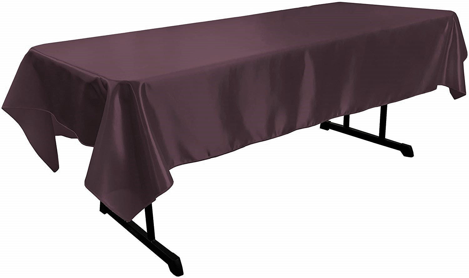 58" x 102" Rectangular Polyester Bridal Satin Table Tablecloth - New Creations Fabric & Foam Inc