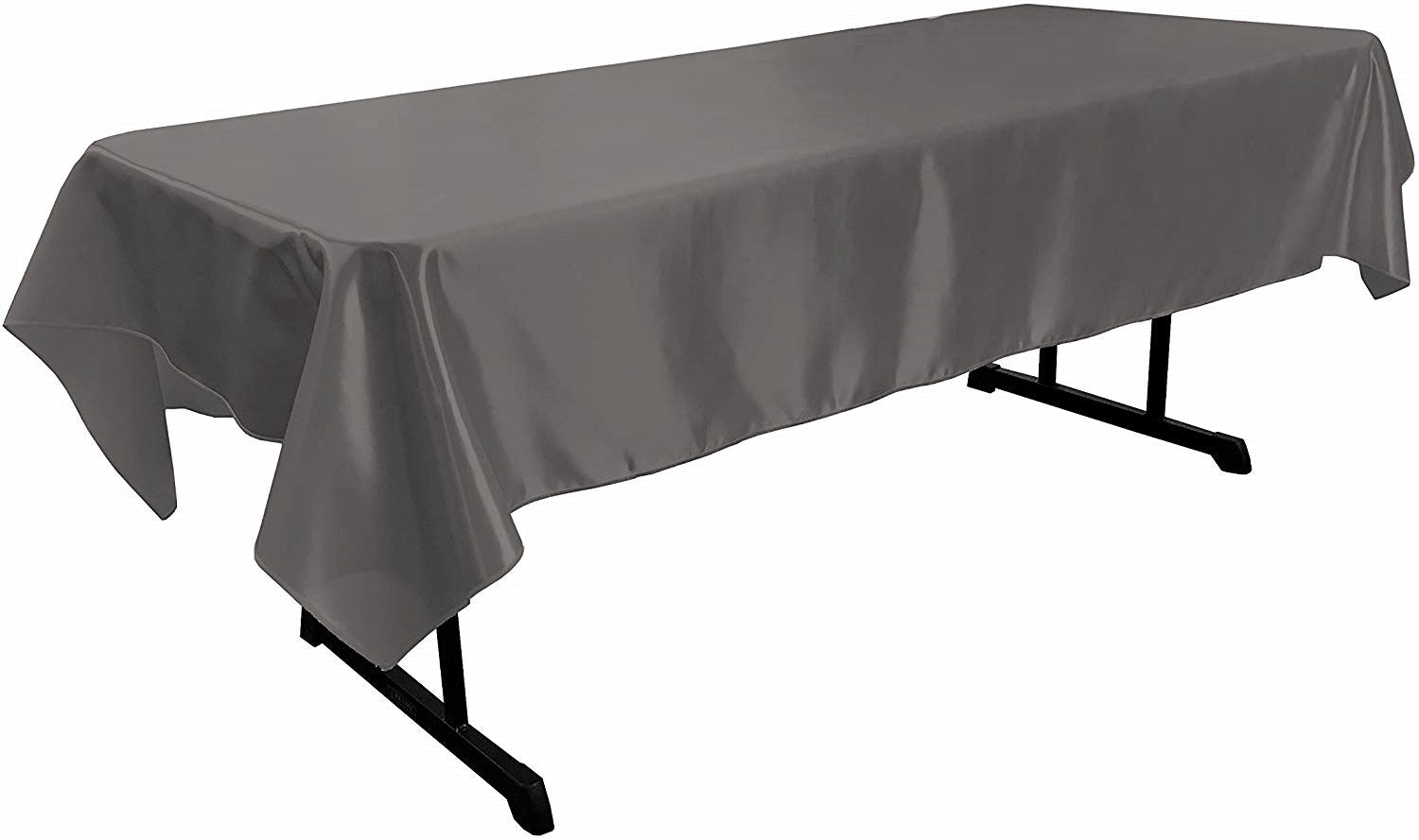 58" x 108" Rectangular Polyester Bridal Satin Table Tablecloth - New Creations Fabric & Foam Inc