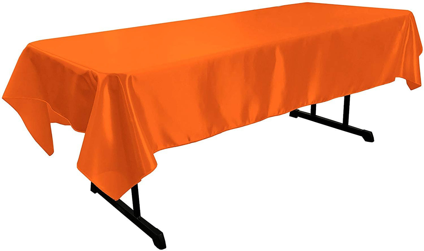58" x 108" Rectangular Polyester Bridal Satin Table Tablecloth - New Creations Fabric & Foam Inc