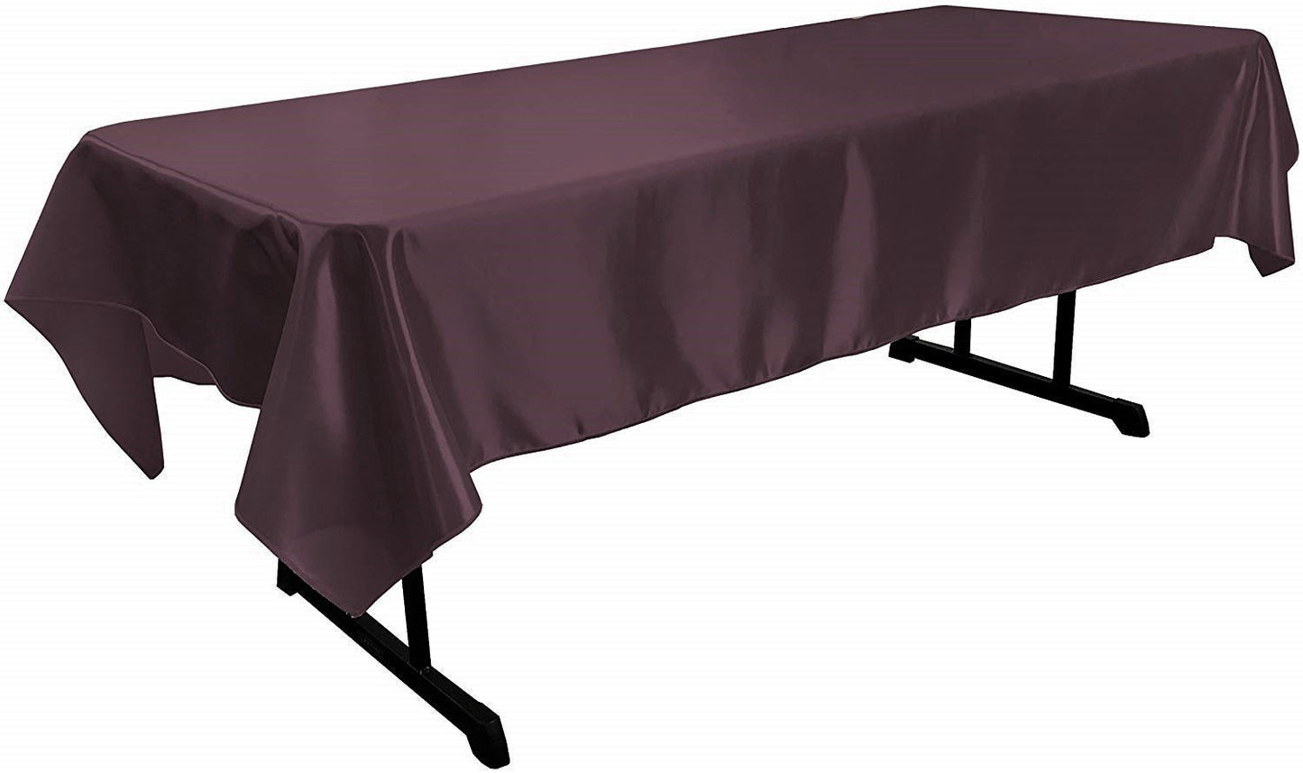 58" x 108" Rectangular Polyester Bridal Satin Table Tablecloth - New Creations Fabric & Foam Inc