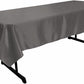 58" x 120" Rectangular Polyester Bridal Satin Table Tablecloth - New Creations Fabric & Foam Inc