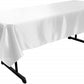 58" x 120" Rectangular Polyester Bridal Satin Table Tablecloth - New Creations Fabric & Foam Inc