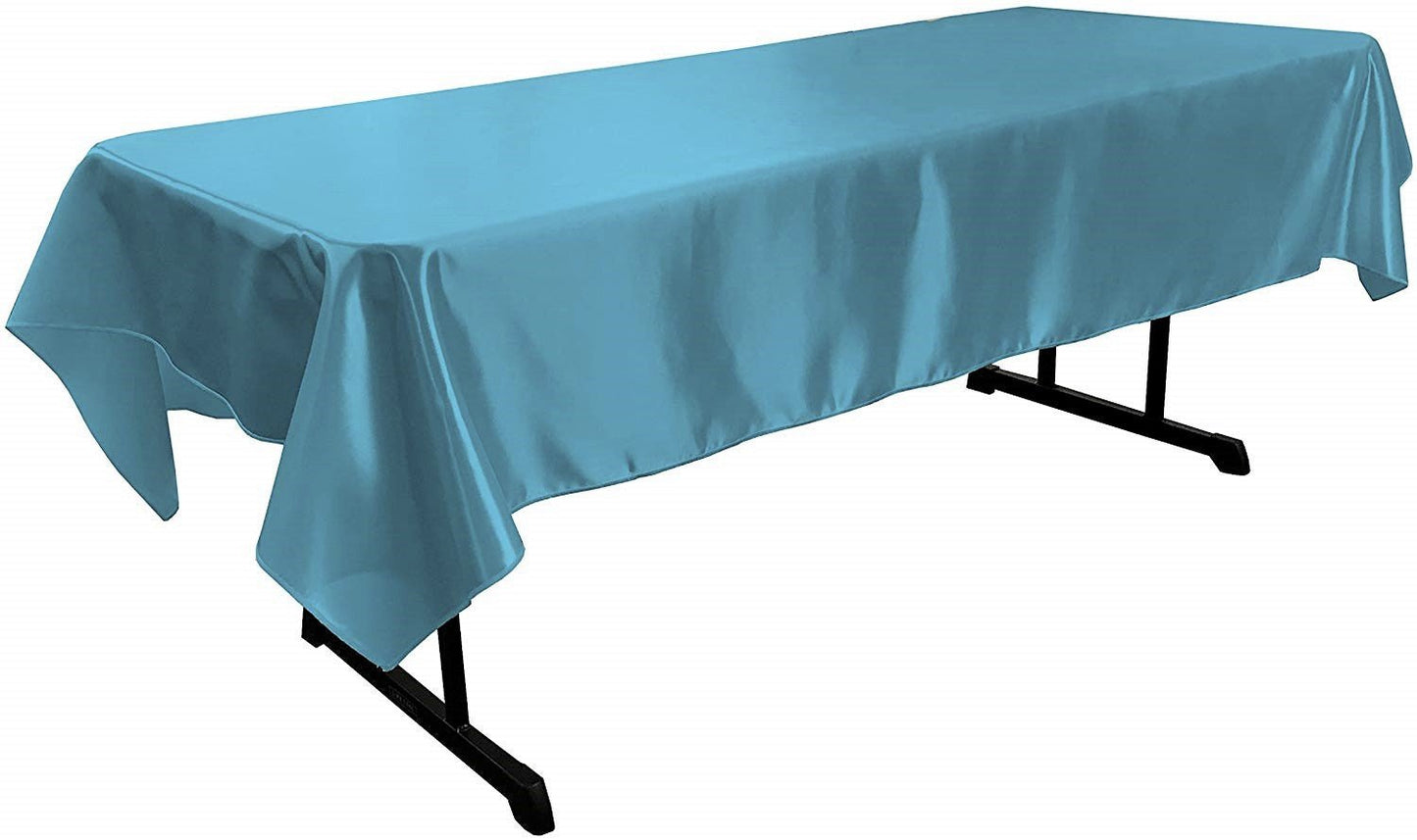 58" x 120" Rectangular Polyester Bridal Satin Table Tablecloth - New Creations Fabric & Foam Inc
