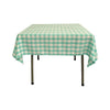 58" x 58" Square Tablecloth for 46" Square Small Coffee Table with 6" Drop, Polyester Checkered Gingham Plaid Table Overlay - New Creations Fabric & Foam Inc