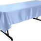 58" x 72" Rectangular Polyester Bridal Satin Table Tablecloth - New Creations Fabric & Foam Inc