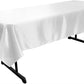 58" x 72" Rectangular Polyester Bridal Satin Table Tablecloth - New Creations Fabric & Foam Inc