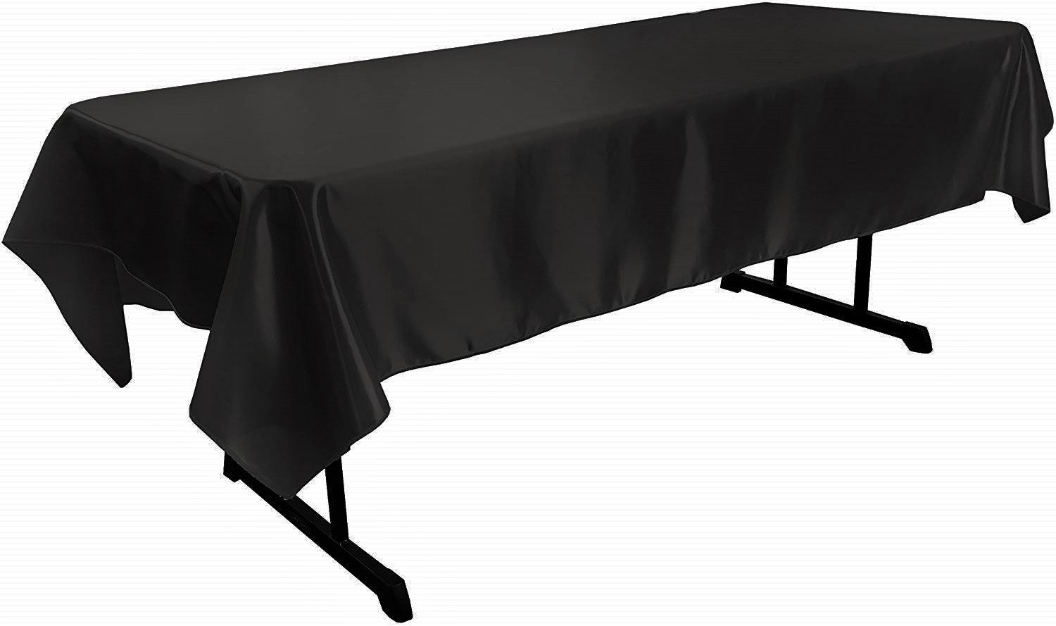 58" x 90" Rectangular Polyester Bridal Satin Table Tablecloth - New Creations Fabric & Foam Inc