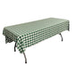 60" Wide x 120" Long Rectangular Polyester Poplin Gingham Checkered Tablecloth - New Creations Fabric & Foam Inc