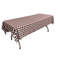 60" Wide x 90" Long Rectangular Polyester Poplin Gingham Checkered Tablecloth - New Creations Fabric & Foam Inc