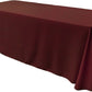 90" Wide by 132" Long Rectangular Polyester Poplin Seamless Tablecloth - Rounded Corners - New Creations Fabric & Foam Inc