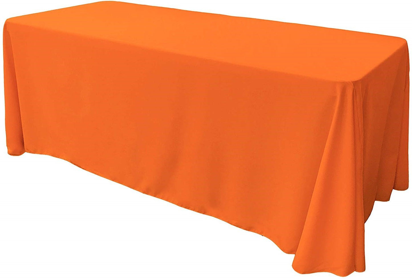 90" Wide by 132" Long Rectangular Polyester Poplin Seamless Tablecloth - Rounded Corners - New Creations Fabric & Foam Inc