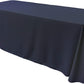 90" Wide by 132" Long Rectangular Polyester Poplin Seamless Tablecloth - Rounded Corners - New Creations Fabric & Foam Inc
