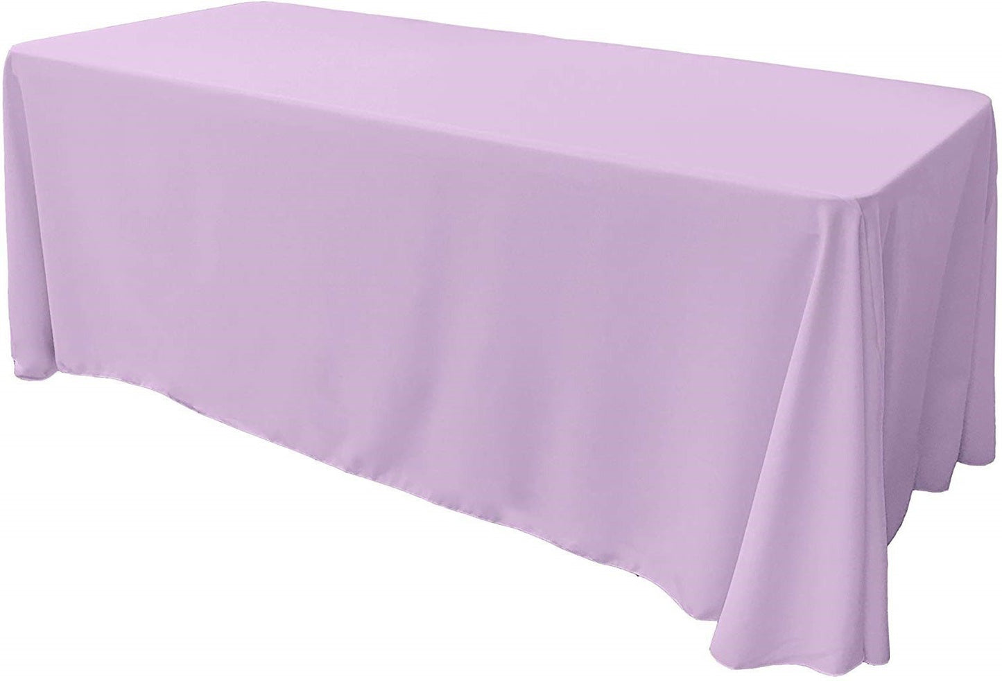 90" Wide by 132" Long Rectangular Polyester Poplin Seamless Tablecloth - Rounded Corners - New Creations Fabric & Foam Inc