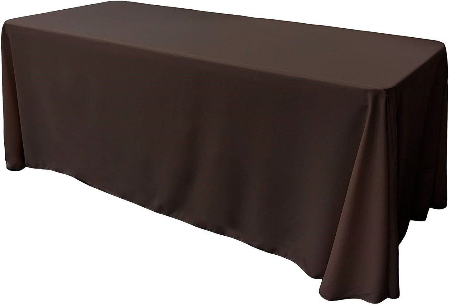 90" Wide by 132" Long Rectangular Polyester Poplin Seamless Tablecloth - Rounded Corners - New Creations Fabric & Foam Inc
