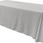 90" Wide by 132" Long Rectangular Polyester Poplin Seamless Tablecloth - Rounded Corners - New Creations Fabric & Foam Inc
