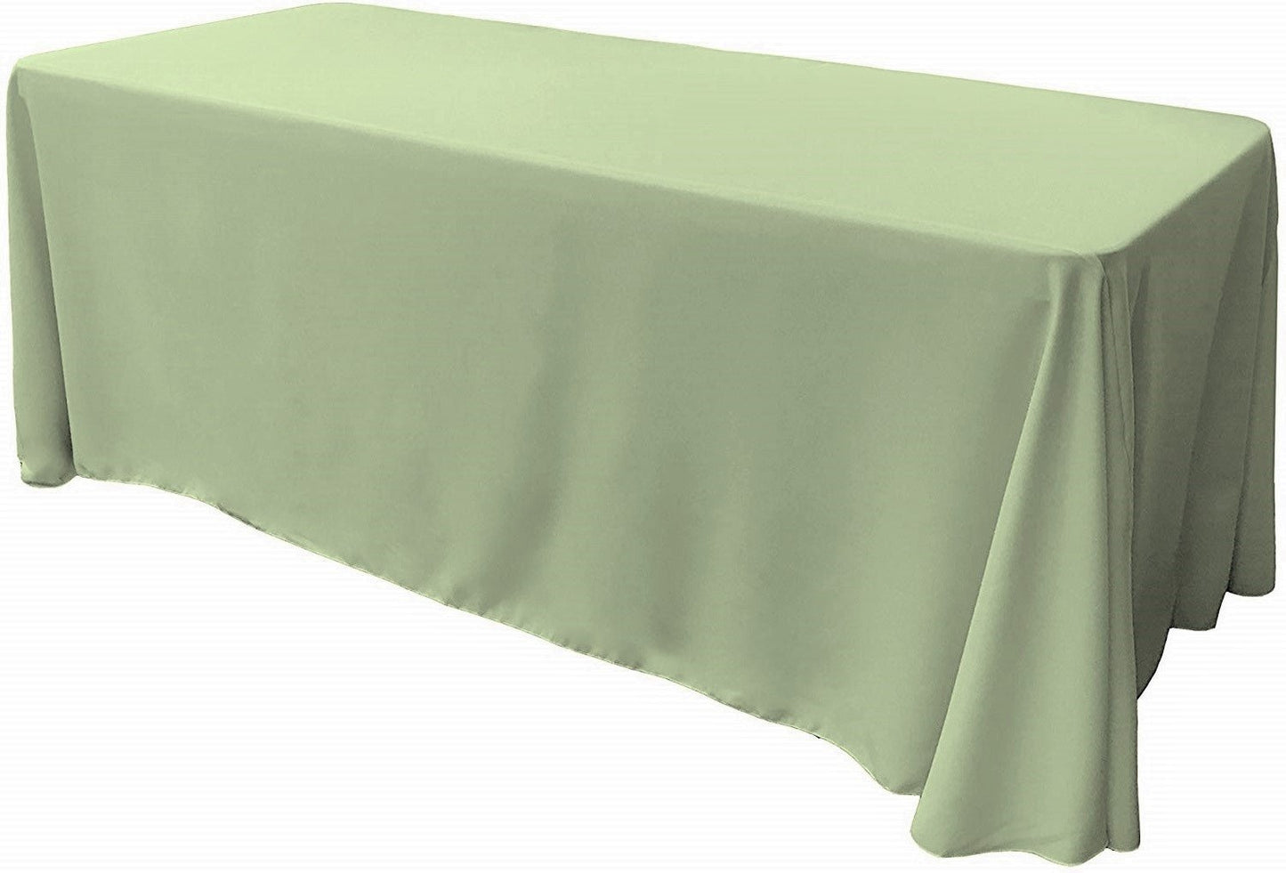90" Wide by 132" Long Rectangular Polyester Poplin Seamless Tablecloth - Rounded Corners - New Creations Fabric & Foam Inc