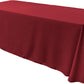 90" Wide by 132" Long Rectangular Polyester Poplin Seamless Tablecloth - Rounded Corners - New Creations Fabric & Foam Inc