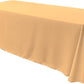 90" Wide by 132" Long Rectangular Polyester Poplin Seamless Tablecloth - Rounded Corners - New Creations Fabric & Foam Inc