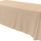 90" Wide by 132" Long Rectangular Polyester Poplin Seamless Tablecloth - Rounded Corners - New Creations Fabric & Foam Inc