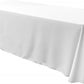 90" Wide by 132" Long Rectangular Polyester Poplin Seamless Tablecloth - Rounded Corners - New Creations Fabric & Foam Inc