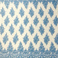 Erin Diamond Beaded Metallic Floral Embroider On a Mesh Lace Fabric-Sold By The Yard