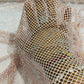 AB RHINESTONES ON A FISH NET FABRIC (By The Yard) - New Creations Fabric & Foam Inc