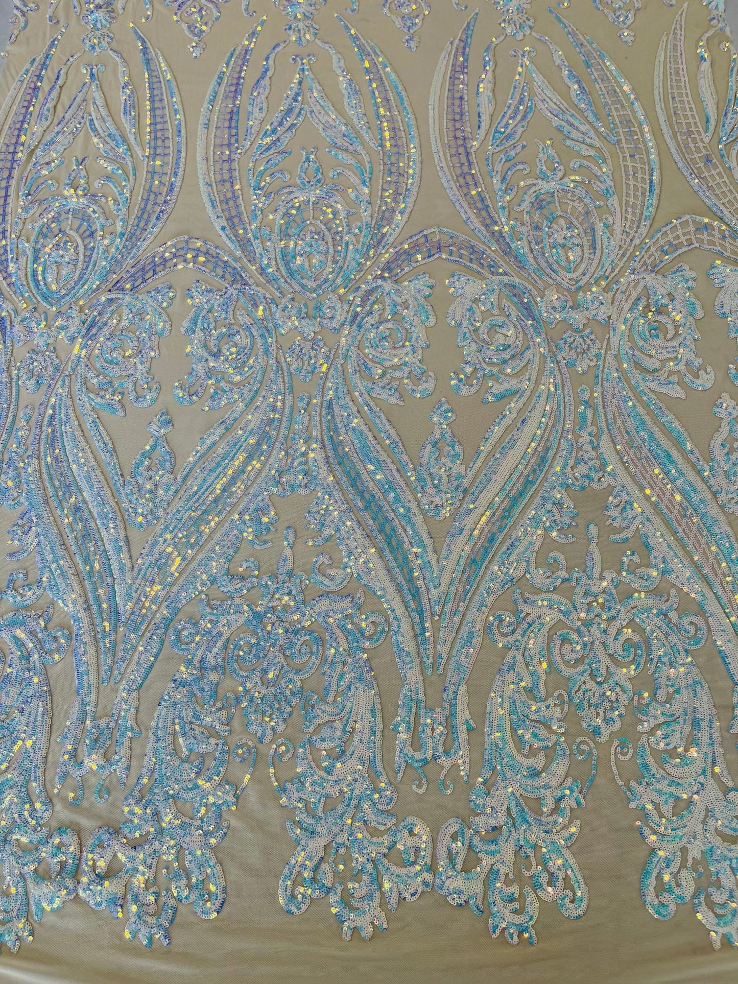 Big Sequin Damask Fabric 54” Wide| New Creations Fabric & Foam Inc. - New Creations Fabric & Foam Inc