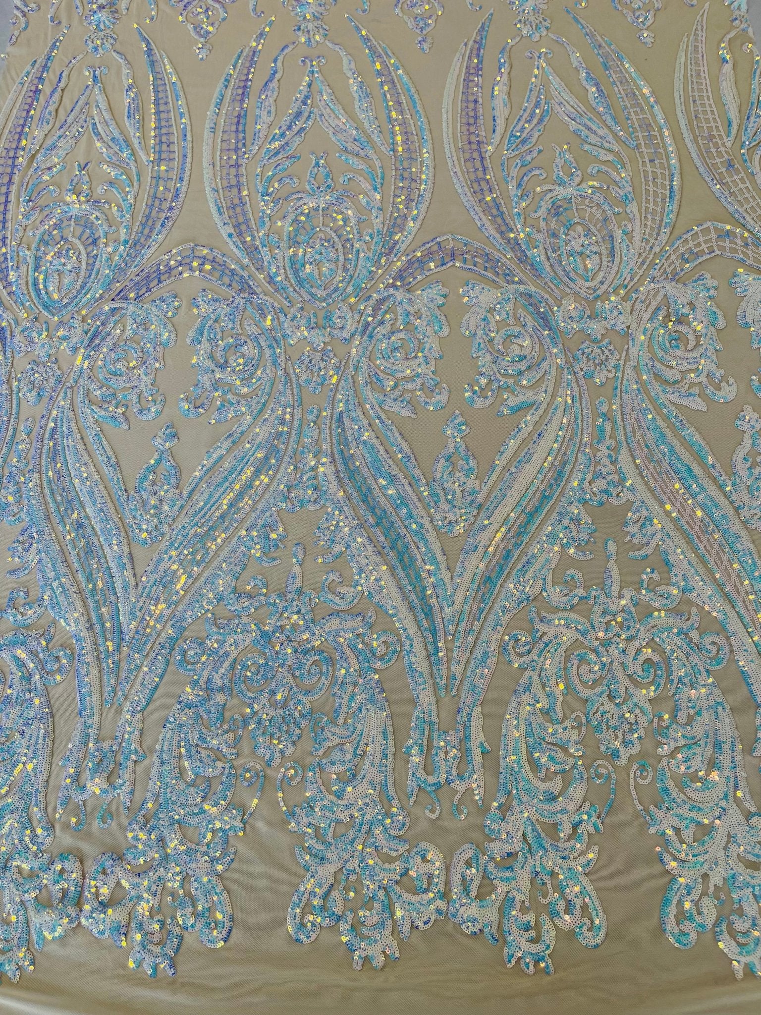 Big Sequin Damask Fabric 54” Wide| New Creations Fabric & Foam Inc. - New Creations Fabric & Foam Inc