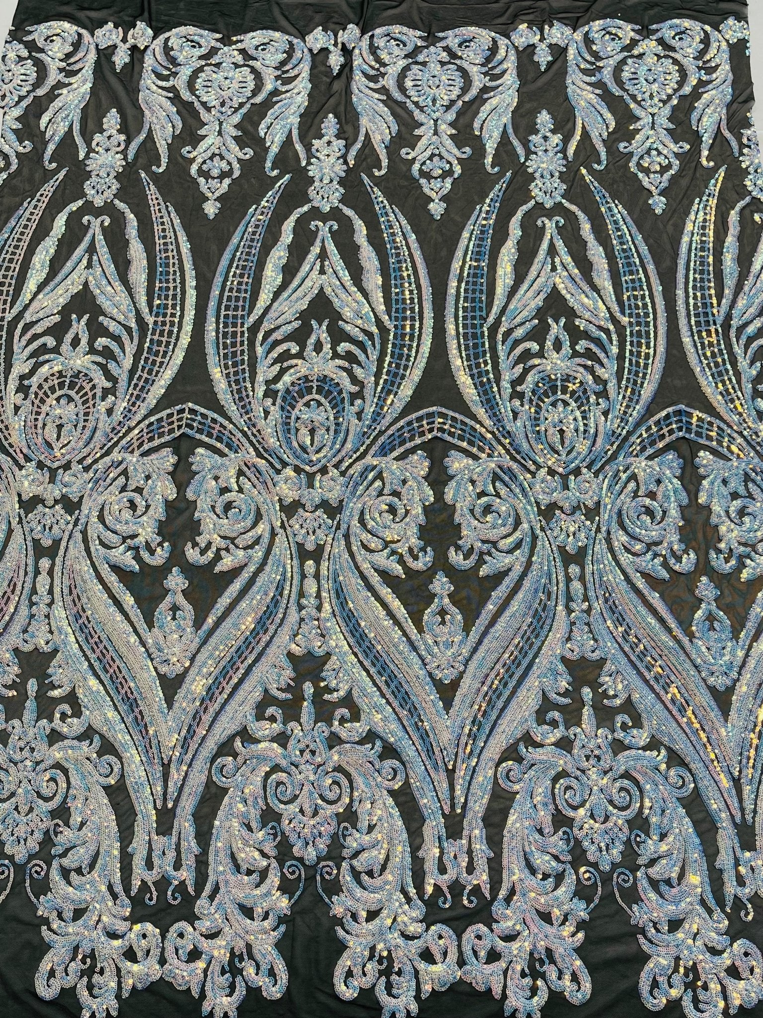 Big Sequin Damask Fabric 54” Wide| New Creations Fabric & Foam Inc. - New Creations Fabric & Foam Inc