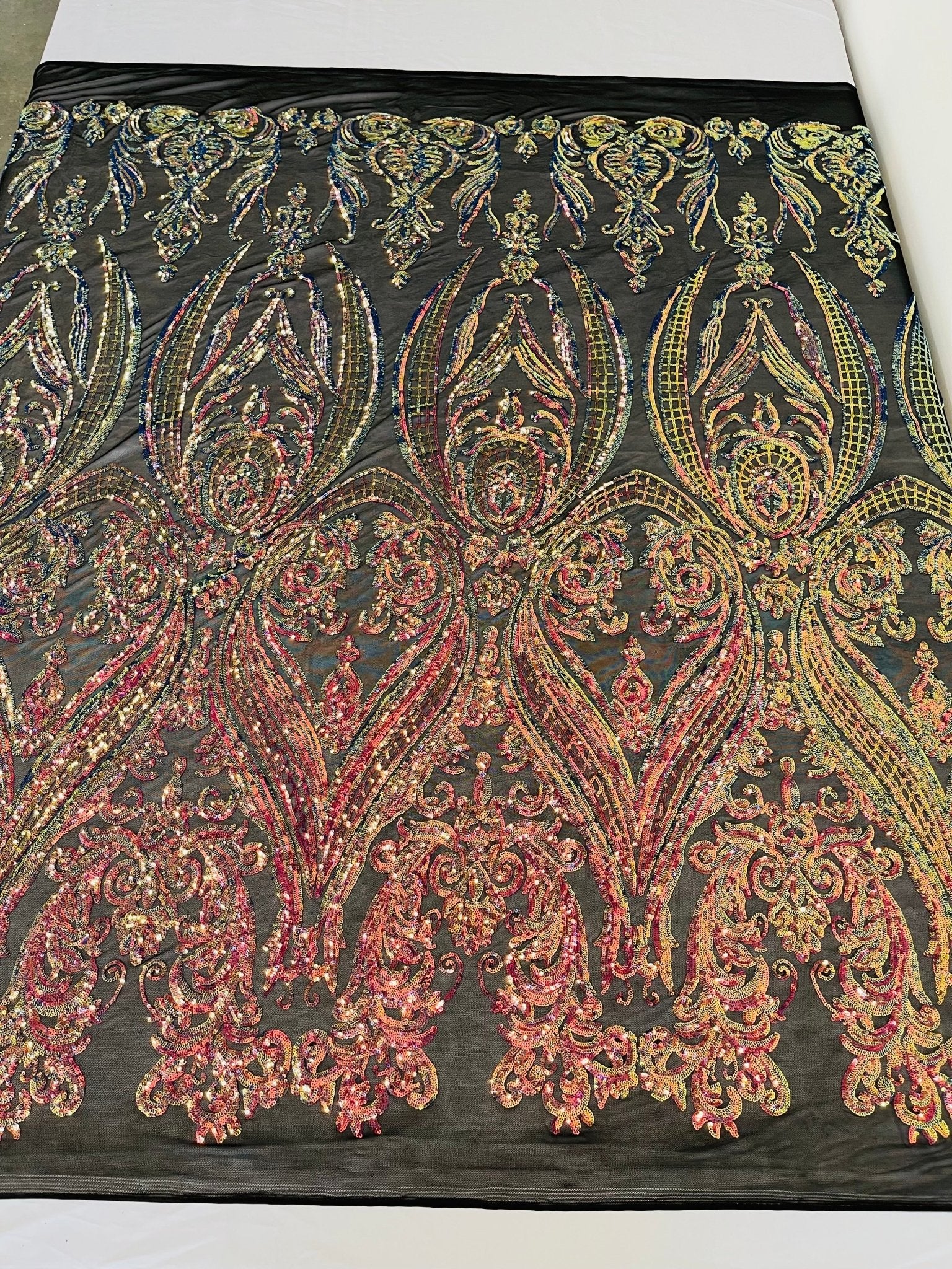 Big Sequin Damask Fabric 54” Wide| New Creations Fabric & Foam Inc. - New Creations Fabric & Foam Inc