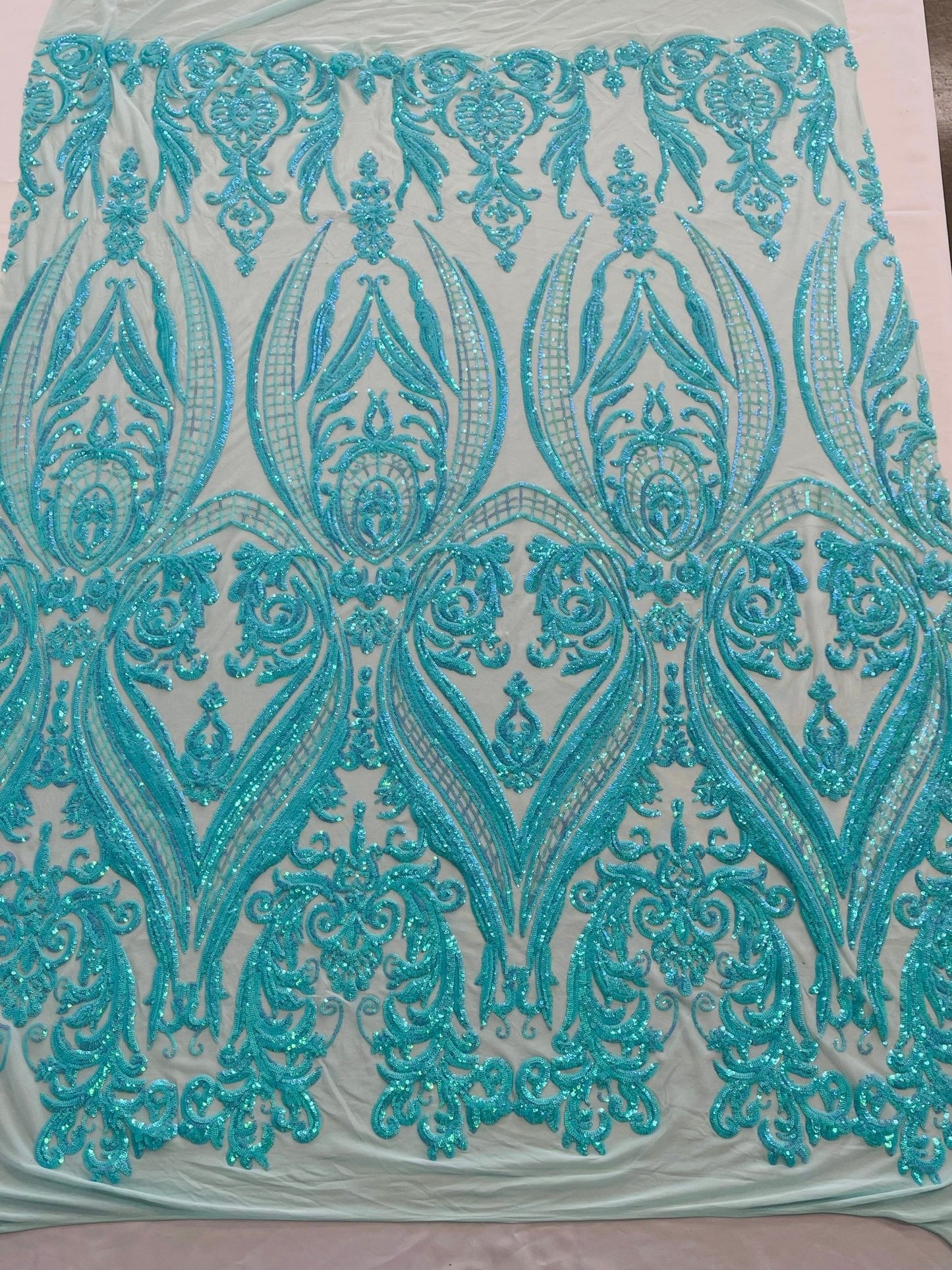 Big Sequin Damask Fabric 54” Wide| New Creations Fabric & Foam Inc. - New Creations Fabric & Foam Inc
