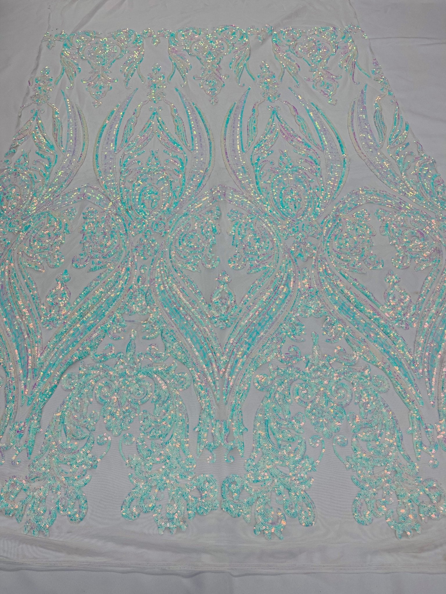 Big Sequin Damask Fabric 54” Wide| New Creations Fabric & Foam Inc. - New Creations Fabric & Foam Inc