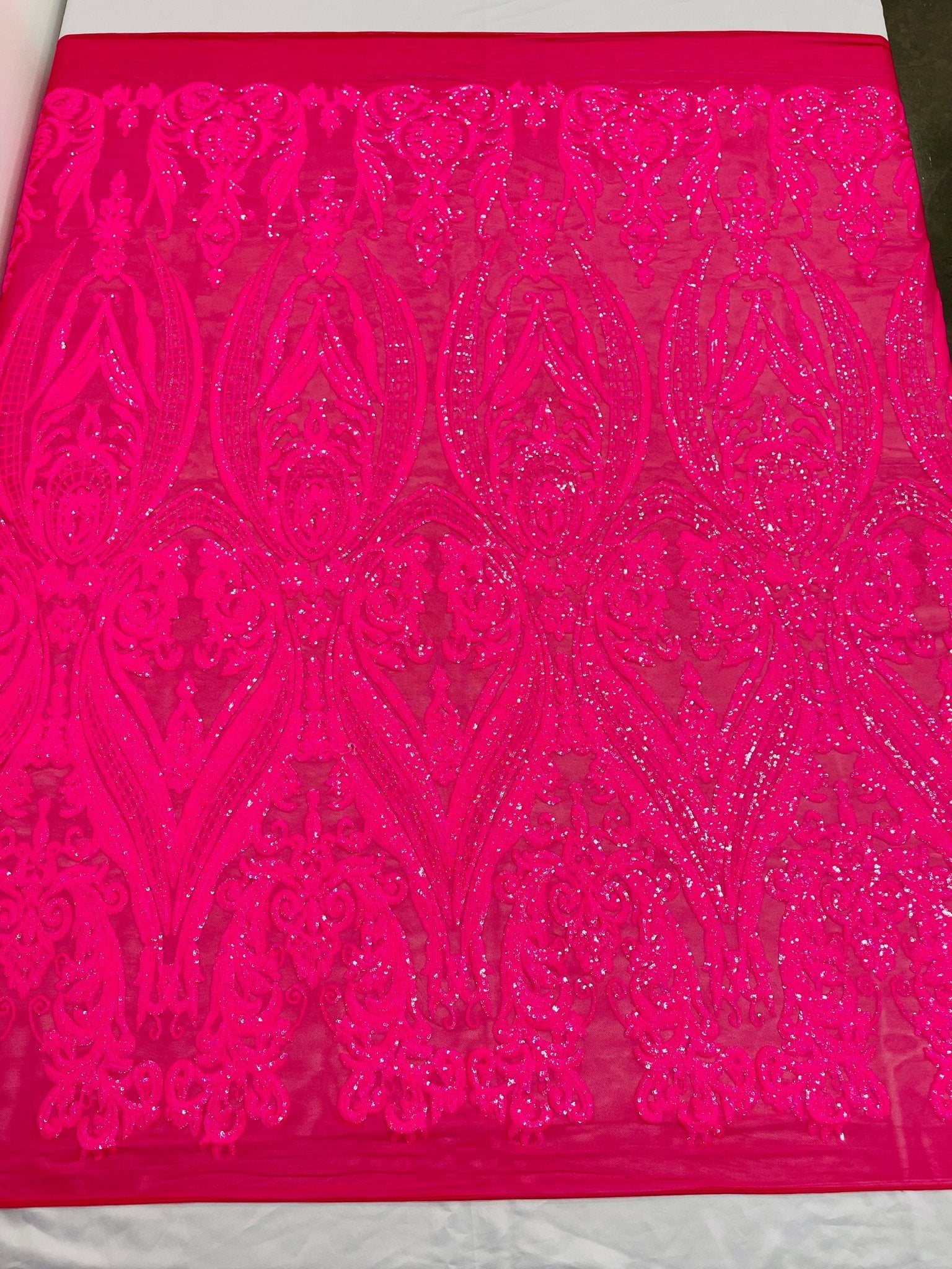 Big Sequin Damask Fabric 54” Wide| New Creations Fabric & Foam Inc. - New Creations Fabric & Foam Inc